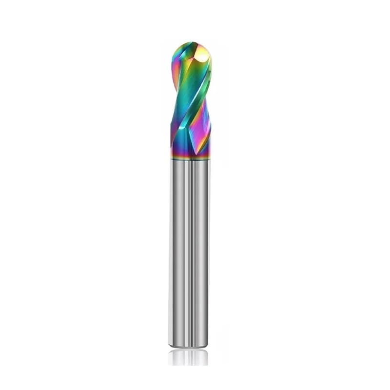 1 szt. HRC45 55 65 2-ostrzowy frez kulisty z węglika wolframu, CNC, R0,5, 6 mm, 8, 10, FREZ DO METALU(COLOR,R8X16DX100L)