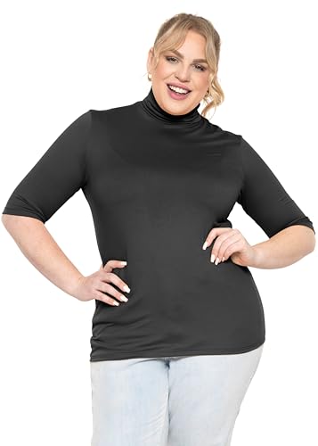 Women's Plus Size Warm Short Sleeve Turtleneck Top | Ultra Soft | Adult XL to 5X2