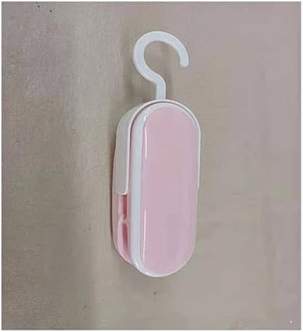 JCAKES Portable Mini Sealer Sous Vide Home Heat Plastic Food Snacks Bag Sealing Machine Saver Packaging Kitchen Storage Clips (Color : Pink)