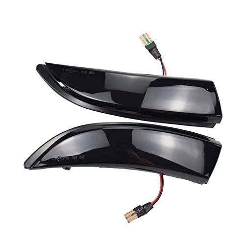Clignotant dynamique Fiesta Mk7 Mk8, finition noire teintée et clarté LED haut de gamme