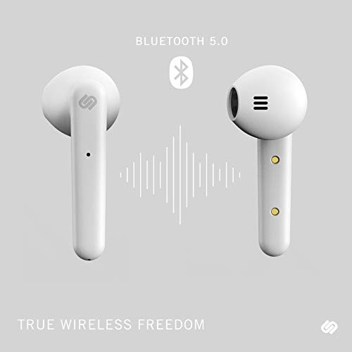 Image of Urbanista Stockholm True Wireless Earbuds 14H Playtime Bluetooth 5.0 with Charging Case, Touch Controls & Dual Mic Earphones Compatible with Android and iOS - White