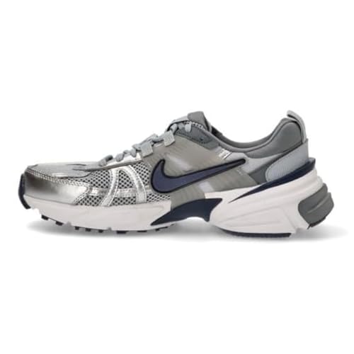 Nike V2K Run Shoes (HJ4497-002, Wolf Grey/Cool Grey/White/Midnight Navy) Size 9