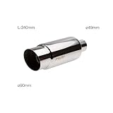 civic tuning 2008 Universal Simoni Racing ESR086 Exhaust Muffler Rounded, Inox