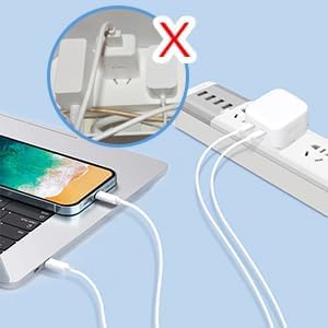 Image of Original 35W Dual PD 3.0 GaN USB-C Port Power Adapter Fast Wall Charger Replacement for 13 12 11 14 Pro Max Plus Mini, i-Pad, Air-Pods (Two Cables Included) Mobile Charger (DEC77)