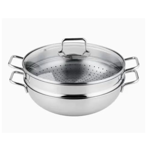Wok de acero inoxidable 32 cm miniatura 1
