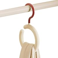 Crochets pour sac à main Cintre Rotatif à 360 ° Organisateur de rangement en plastique Supports de sac portables pour sacs suspendus Sacs à bandoulière Cravates Foulards Chapeaux Ceintures (Beige