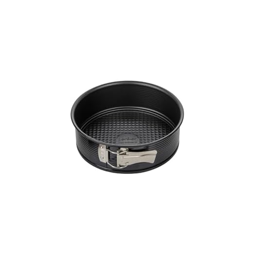 Zenker Springform Ø 20 cm, Backform mit Antihaftbeschichtung, runde Kuchenform mit Flachboden (Farbe: schwarz), Menge: 1 Stück