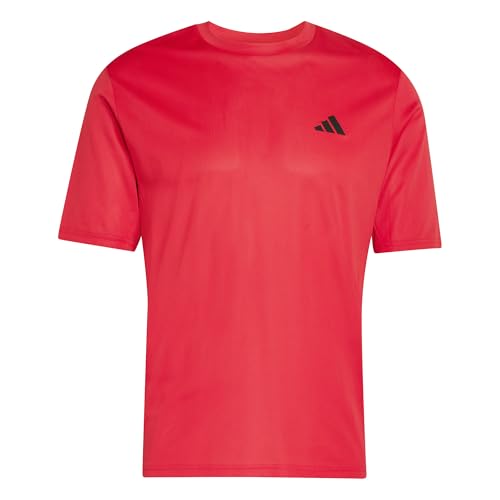adidas Uomo Workout Essentials Base Shirt, Pure Ruby, 4XL