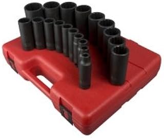 50in.ï¿½ Drive 12 Point SAE Deep Impact Socket Set - 19 Pieces