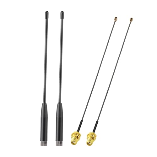 Bingfu 868MHz LoRa Antenne für Meshtastic, 3,5 dBi Gain Long Range Soft Whip Antenne mit SMA Stecker + Mini PCI-E Verlängerungskabel für LoRaWAN Meshtastic ESP32 Homematic Helium Mining, 2-Stück