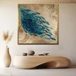 Impression sur toile moderne de qualité supérieure poisson bleu