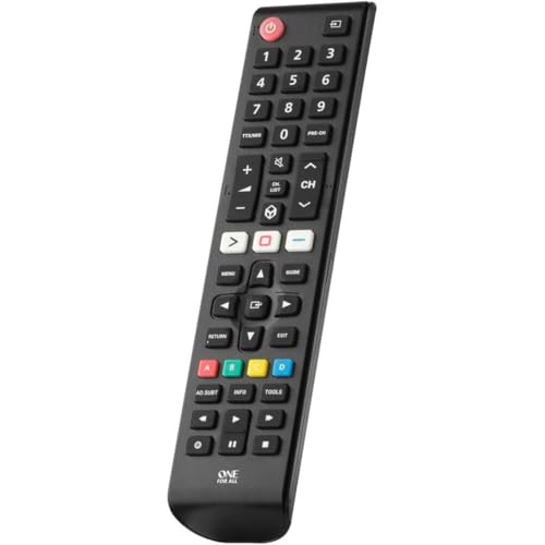 One For All Samsung TV Replacement Remote (New, in Retail Packaging) - (LED, LCD, Plasma) - Ideal Samsung TV Replacement Remote Control with Same Functions as The Original Samsung - Black - URC4810 by One For All - Image 2