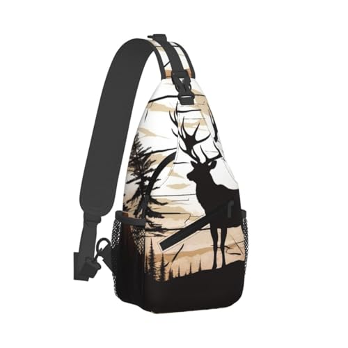 Bolso cruzado estilo Wild Elk para hombre y mujer miniatura 2