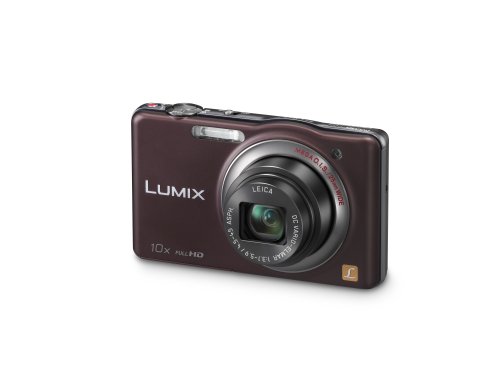 Panasonic Lumix DMC-SZ7 Appareil Photo Numérique compact 3'' (7,6 cm) 14 Mpix Zoom optique 10x Marron + Carte SD 4 Go + Batterie supplémentaire