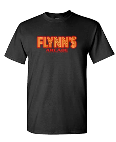 Flynns Arcade - Movie Retro Novelty 80s - Mens Cotton T-Shirt L Black
