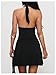 Milumia Women's Sexy Deep V Neck Halter Mini Dress Bodycon Mini Short Party Club Going Out Dress Black Medium