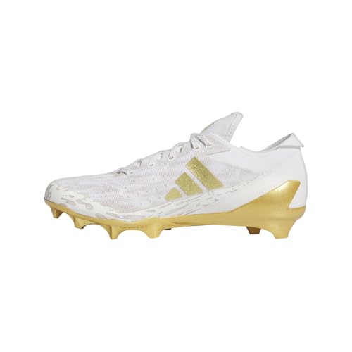 adidas Mens Adizero Electric Football Sneakers Shoes - Gold, White - Size 12.5 M3