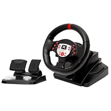 DOYO Gaming Steering Wheel and Pedals, 180 PC Racing Wheel with Paddle Shifters for PS3, Playstation 3, Switch, PS4 - Plug and Play, Height and Tilt Adjustable