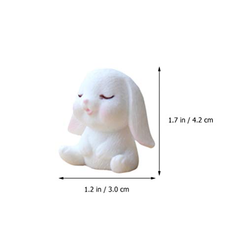 ABOOFAN 9Pcs Páscoa Festa Adorno Prop Coelho Coelho Modelo Micro Paisagem Decorativa para Favores de