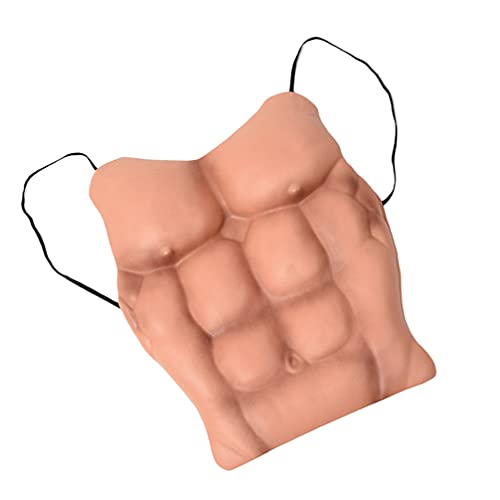 STOBOK 1Pc Fake Muscle Halloween Costume, Muscle Chest Male Chest Vest Simulation Soft Muscle Body Suit for Cosplay Halloween Props Masquerade Costume