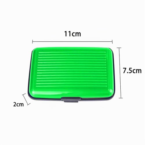 JeoPoom Porte Carte de Crédit en Aluminium, Porte Cartes Anti-RFID, 6 Slots pour Vos Cartes de Crédit, pour Hommes et Femmes(Vert) – vue 2