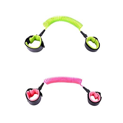 Xiaoyu 2 couleurs brosse anti-perte de bébé, rotation à 360 degrés, harnais pour enfant tout-terrain, vert et rose, 1.5mm