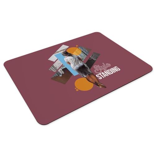 Set de table caoutchouc rouge standing mode jeu de mot art grand format de 4
