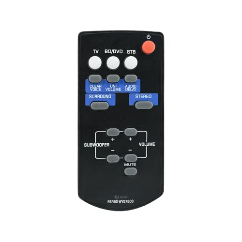 Image of 7SEVEN Compatible for Yamaha Sound Bar Remote Original Model FSR60 WY57800 Suitable for YAS101 YAS101BL ATS-1010 YAS-101 YAS-101BL AS101BL Yamaha Music System