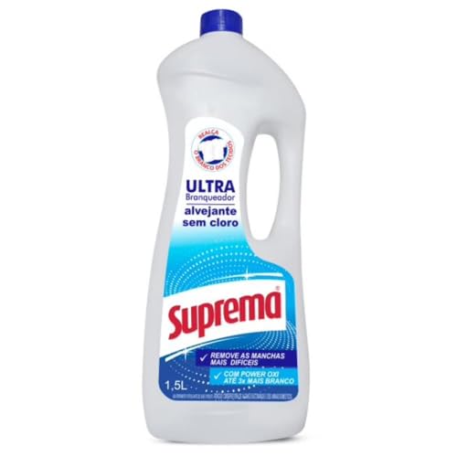 Alvejante sem Cloro 1.5L Branqueador/Roupas Brancas, Suprema