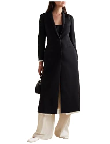 Kromoc Women's Suit Business Casual Travel Shawl Lapel Two Buttons Blazer