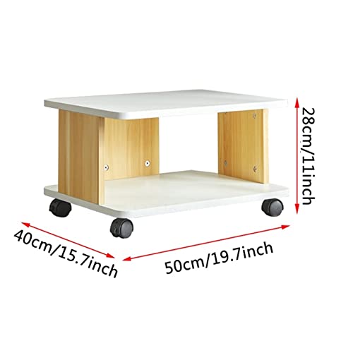 Printer Desktop Stand Printer Stand Office Bureau Lower Wheel Printer Huis Zwaar Duty Mobile Copier Stand A4 Bestandsopslagrek Mobiele printerstandaard (Color : A) - Image 3