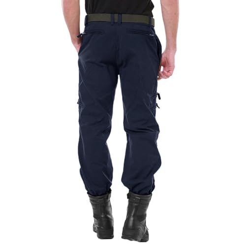 Image of CRYSULLY Men's Cotton Multi-Pockets Work Pants Tactical Outdoor Military Army Cargo Pants (No Belt)