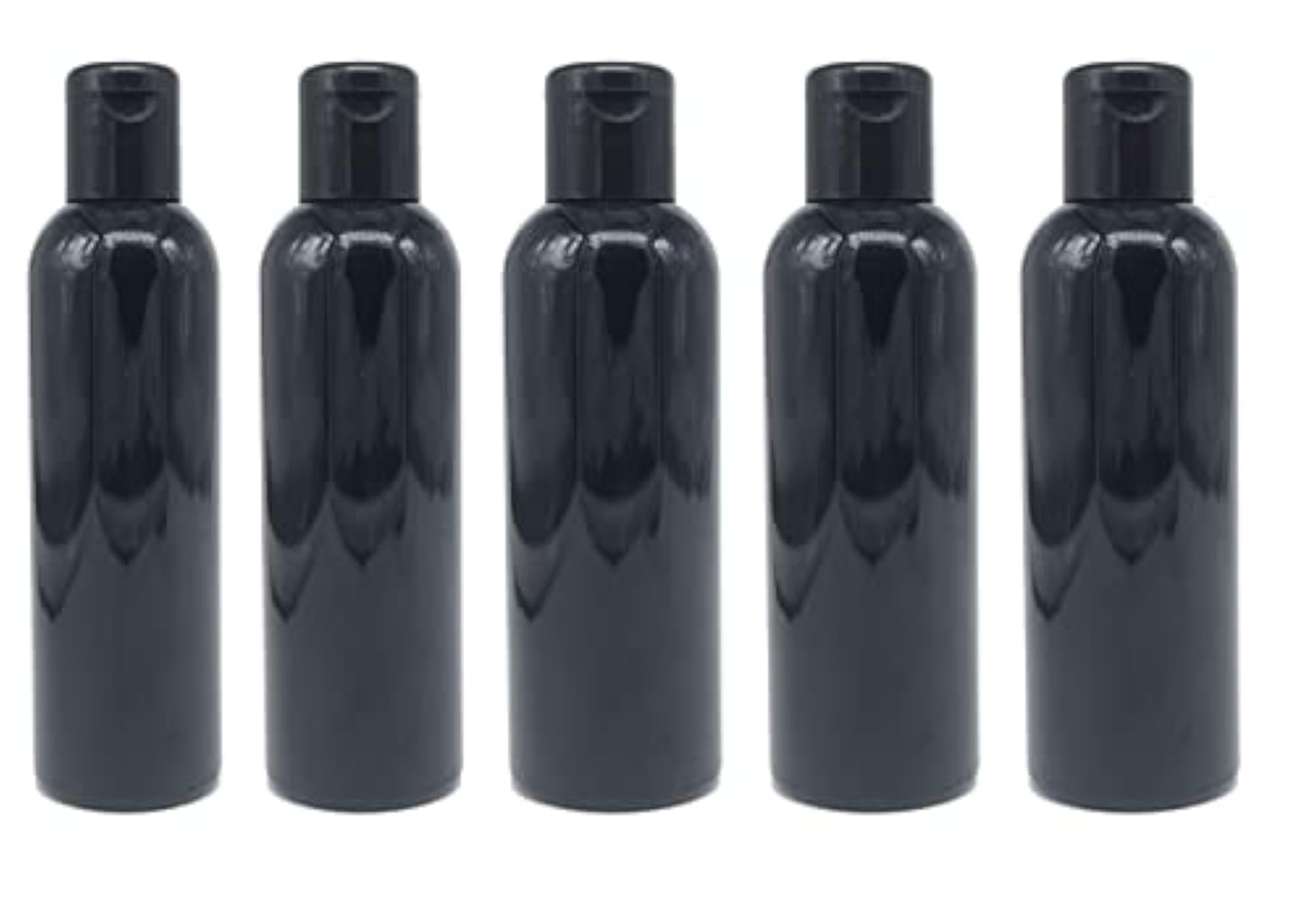 5pcs 100ml HDPE Empty Black Plastic Bottles for Travel