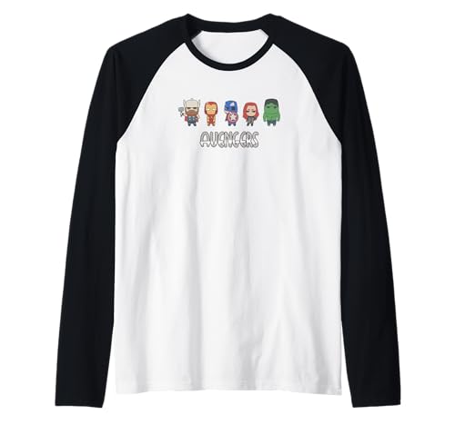 T-shirt Marvel Avengers raglan super-héros mignon, le cadeau d'anniversaire idéal pour enfant