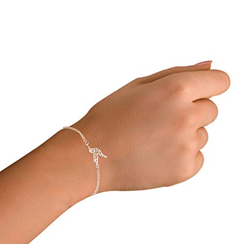 AFFY Charm Hummingbird Bracelet for Womens in 14k Gold Over Sterling Silver Bangle Bracelet3