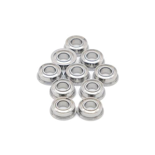 Roulement à bride MF84ZZ 4x8x3 mm en acier pour guidage précis - Lot de 10