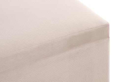 HAKU Möbel Sitztruhe Creme, MDF, Textilgewebe Cord - Maße: B 58 cm x H 42 cm x T 39 cm, Style: Modern