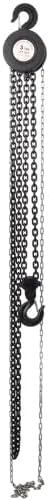 LuckyNote Chain Hoist 4400lbs 2T Capacity 10ft with 2 Heavy Duty Hooks,Manual Chain Hoist Steel Construction (Black)