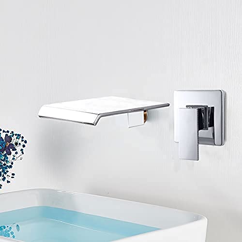Grifo de lavabo con salida de cascada ZH1YFD monomando para pared de baño