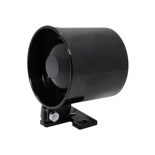 Mini Sirene 12V Preta 120dB Para Alarme Residencial e Incêndio