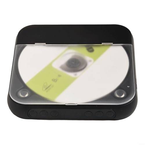 EffiFish Reproductor de CD portátil con 5.3, cubierta antisaltos y auriculares, 6 modos USB AUX para el hogar y el coche de viaje (negro)