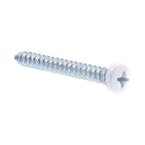 prime-line 9154889 lamiera in acciaio zincato,/bianco Head, 8 x 1 – 1/2