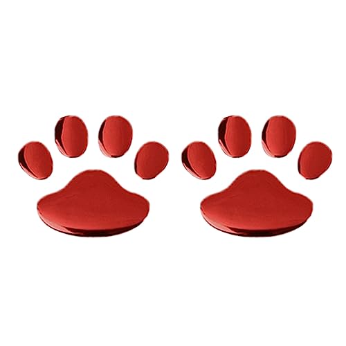猫 肉球 ステッカー 2個セット 足跡 カーステッカー キズ隠し 凹み隠し かわいい おしゃれ 車 シール 犬 カー用品 カーアクセサリー 雑貨 自動車 3-レッド ER-TFPD-RDのサムネイル