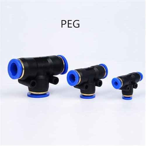 Raccord pneumatique en T haute résistance PEG pour circuits de précision - 5