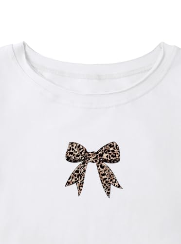 Image of Girls' Graphic Tees Summer Cute Tops Casual Short Sleeve Crew Neck T Shirts