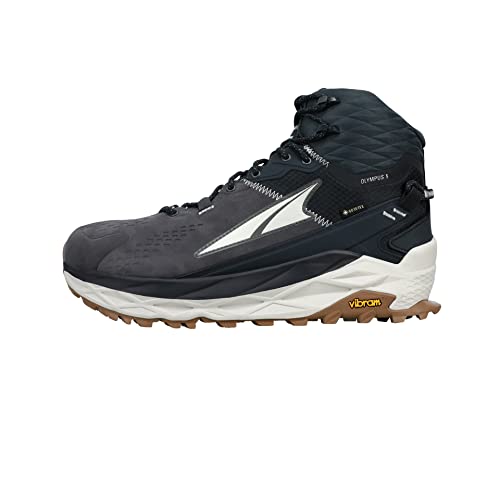 ALTRA Men's Olympus 5 Hike Mid GTX Hiking Shoe, Black/Gray, 10
