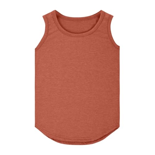 Teen Kids Girls Athletic Tank Top Sleeveless Crew Neck Running Workout Summer Undershirts Blouse Solid Loose Oversized2