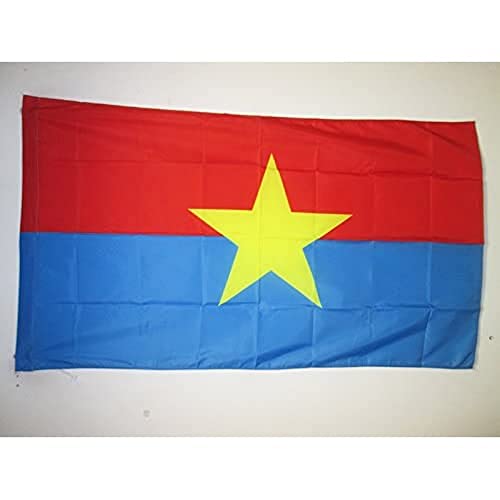 AZ FLAG - Drapeau Front national de libération du Sud Viêt Nam - 90x60 cm - Drapeau Du Viet-Cong 100% Polyester Avec Fourreau et Cordelette - Pavillon 50 g