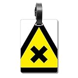 Warnzeichen gelb schwarz verboten dreieckig Cruise Koffer Bag Tag Tourister Identifikationsetikett