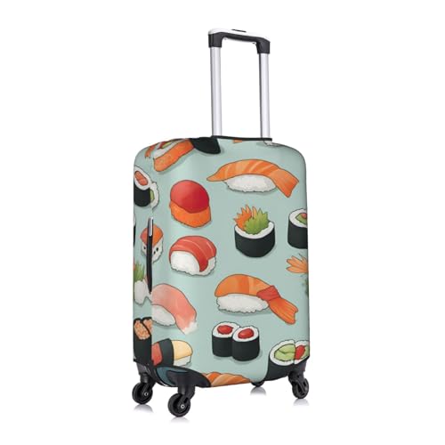 Delicious Sushi Tsa Approved Luggage Cover For 18-32 Inch Suitcases Scratch-Resistant Stretch Luggage Cover3